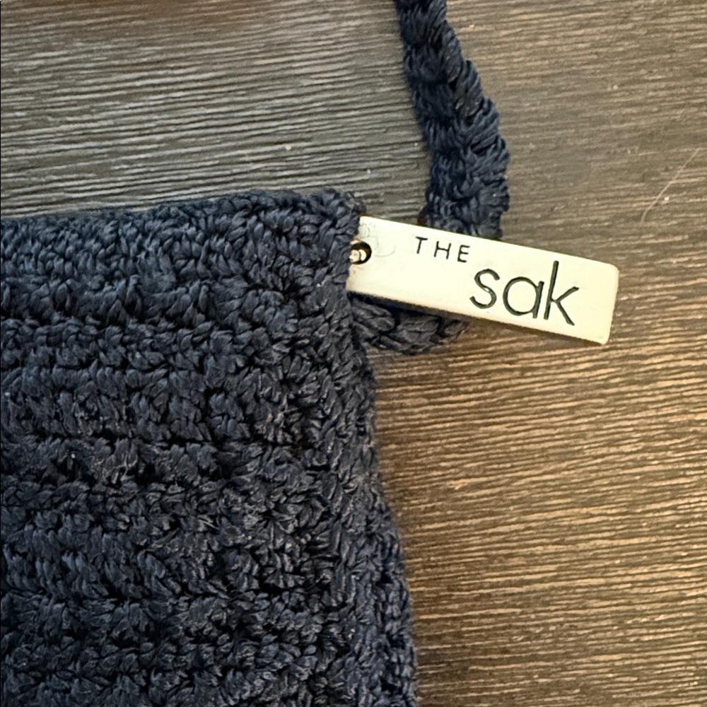 THE SAC SMALL BLUE SHOULDER BAG KNITTED DESIGN - Picture 2 of 6
